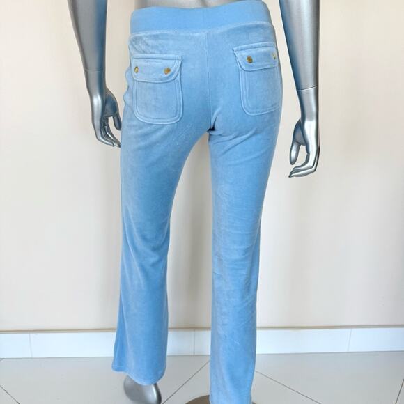 Juicy Couture women velvet blue pants size XS Limited Edition - Picture 4 of 9